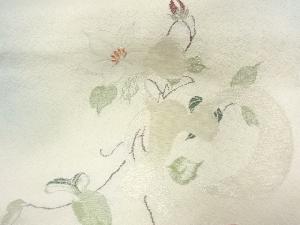 アンティーク　草花に文字模様織出しぼかし名古屋帯